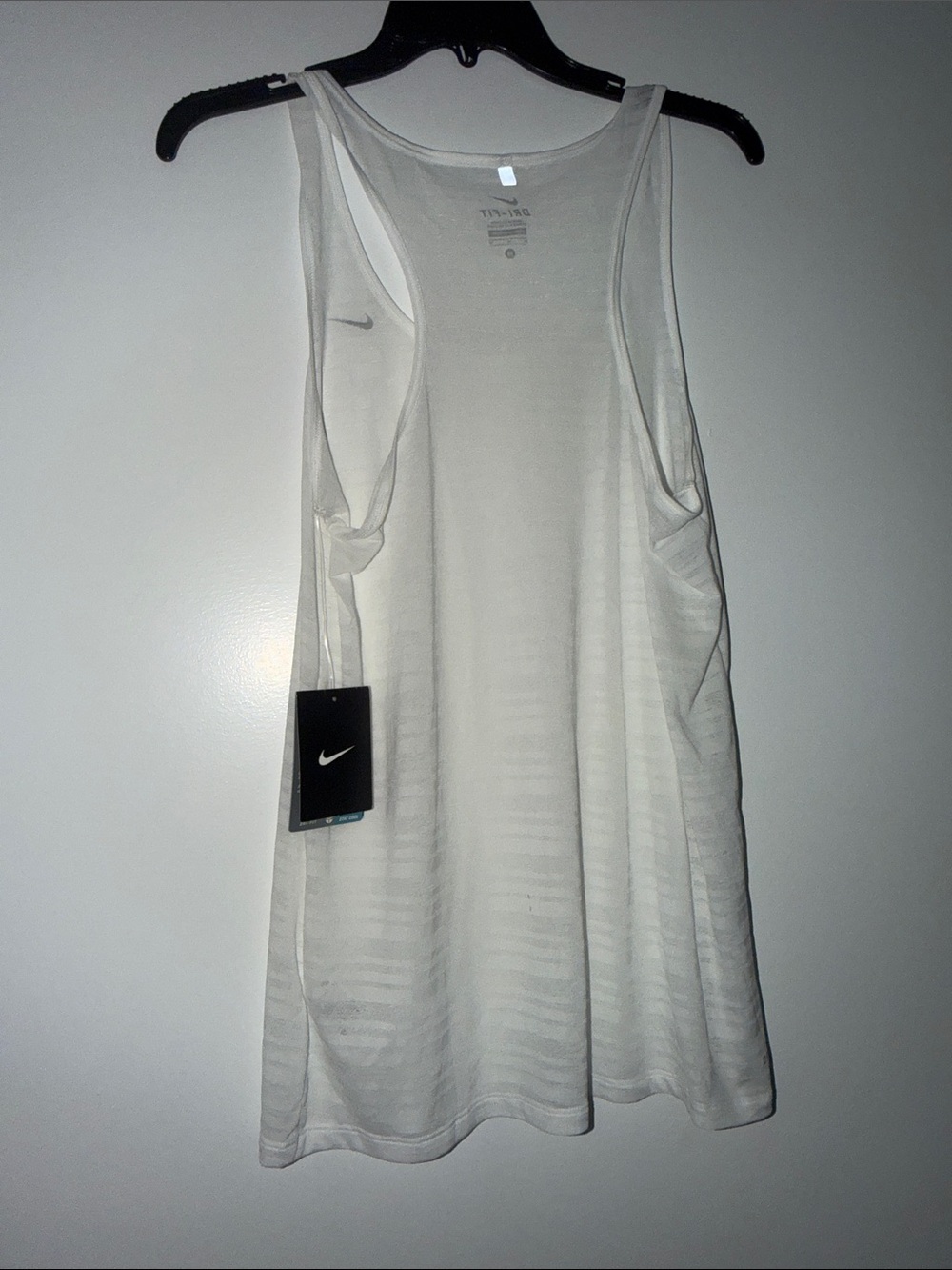 Nike White Dri-FIT Mesh Racerback Tank - Picture 9 of 10
